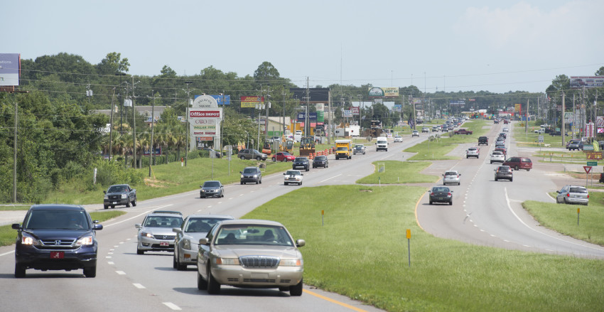 People travel along U.S. 29 Tuesday July 19, 2016 in Pensacola, Florida. Michael Spooneybarger/ CREO