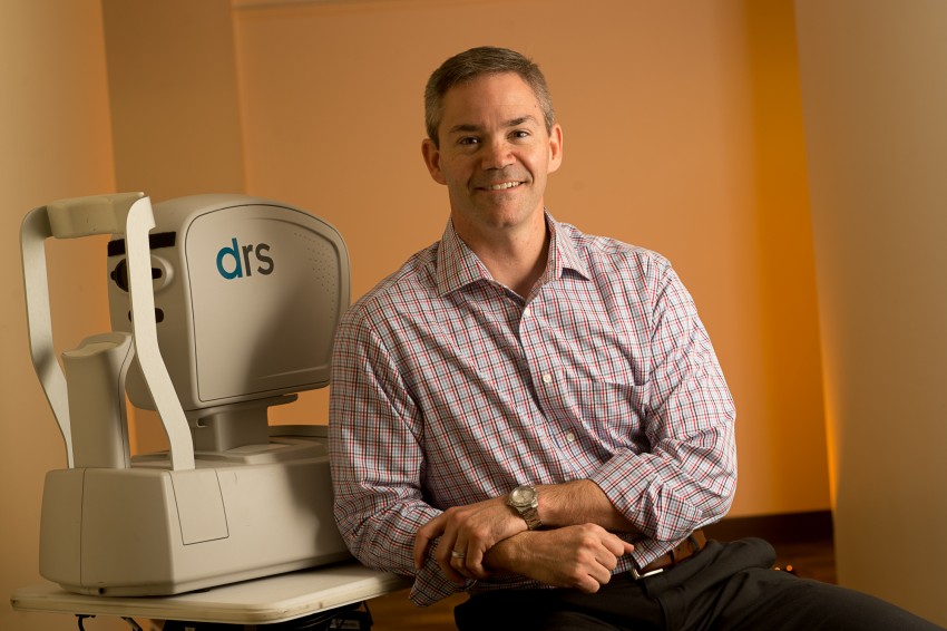 {{business_name}}Jason Crawford, CEO, at Iris intelligent retinal imaging systems in Pensacola Wednesday, July 15, 2015. (Michael Spooneybarger/ Studer Community Institute)