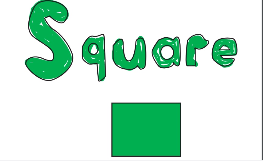 My Shapes flashcard for square