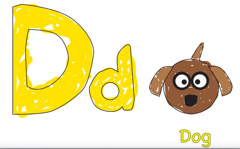 D is for Dog flashcard