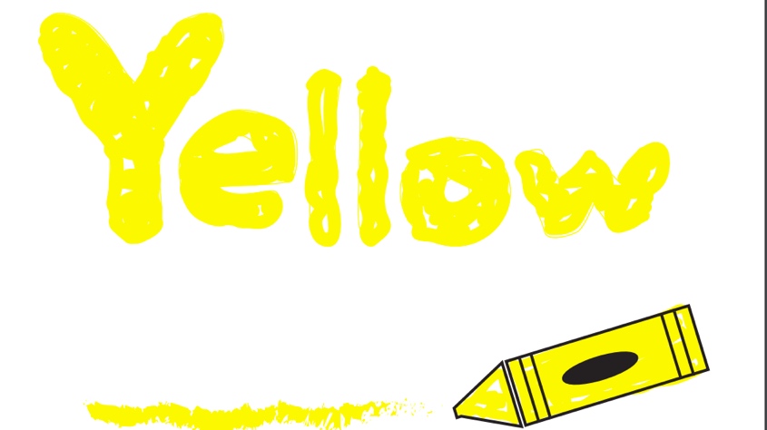 Flashcard for the color yellow
